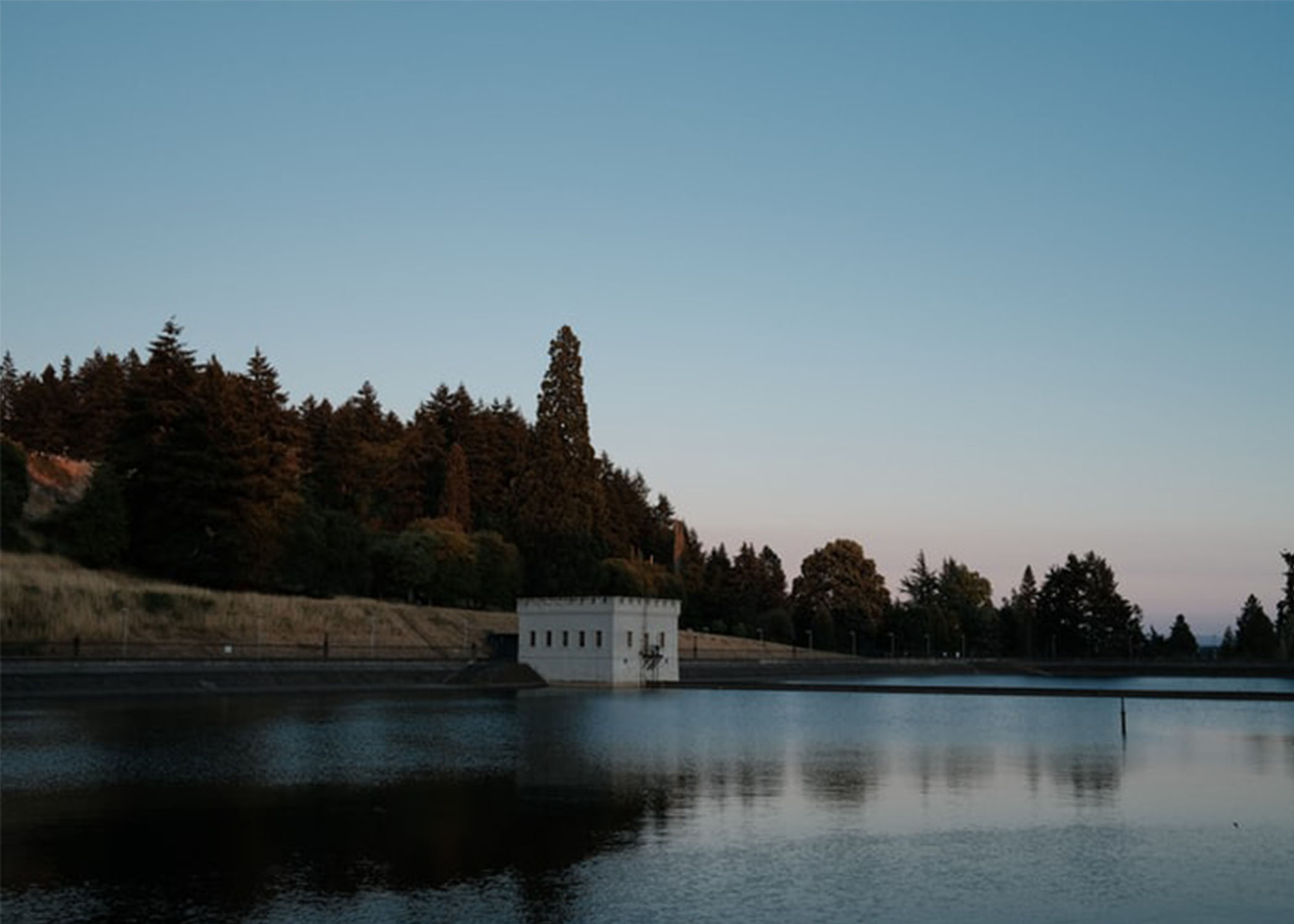 Reservoir at Mt. Tabor Park in Portland, Oregon.