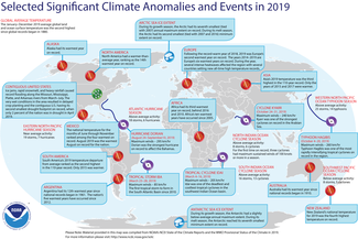 2019 Global Significant Climate Events Map