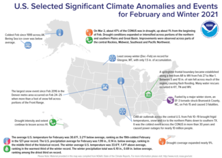 February 2021 US Significant Climate Events Map