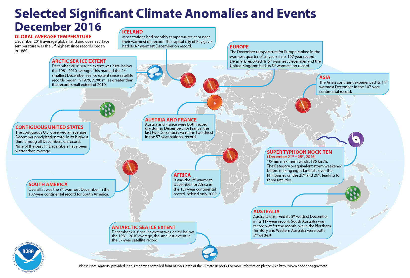 Warm climate. Event Map.