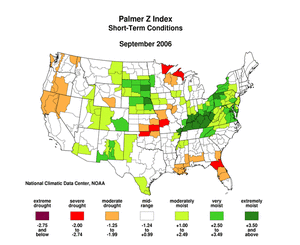 Map showing Palmer Z Index