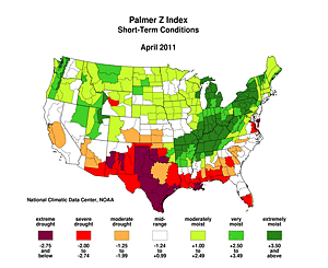 Map showing Palmer Z Index