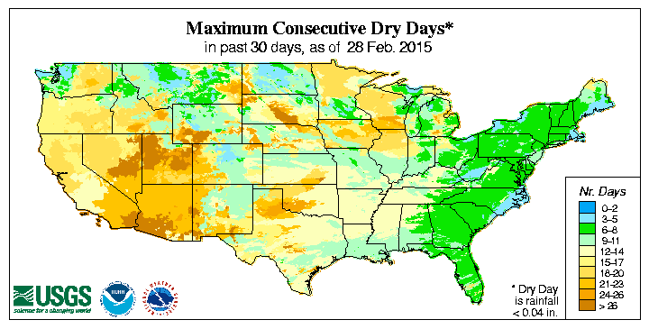 February 2015 Drought Report  National Centers for Environmental  Information (NCEI)