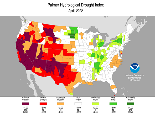 April 2021 Drought Report  National Centers for Environmental Information  (NCEI)