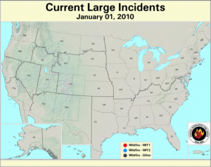 Large Fire Map for January 1