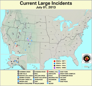 Large Fire Map for March 1