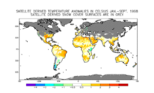 January-September 1998 Global Temperature Anomalies
