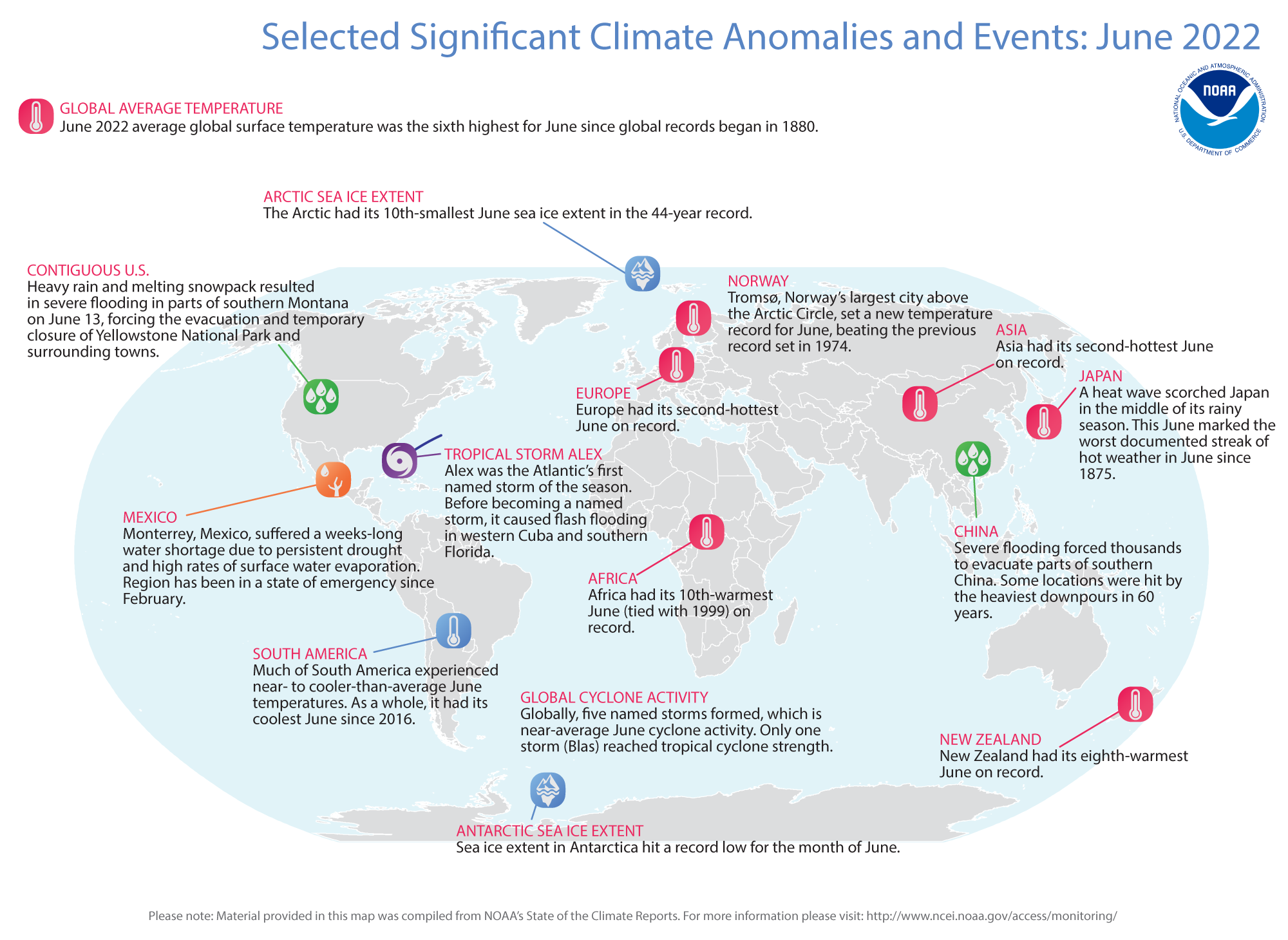 June 2022 Global Climate Report National Centers For Environmental 