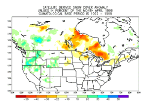 April Snow Cover Anomaly