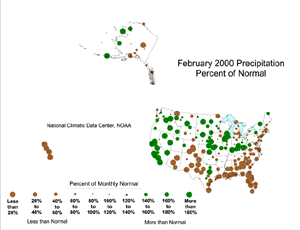 U.S. February Precipitation Departures