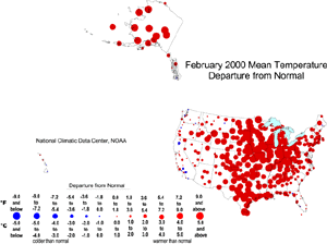 U.S. February Temperature Departures