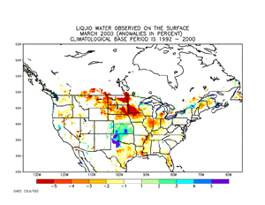 U.S. March Surface Wetness