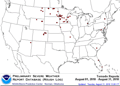 August 2010 Tornadoes