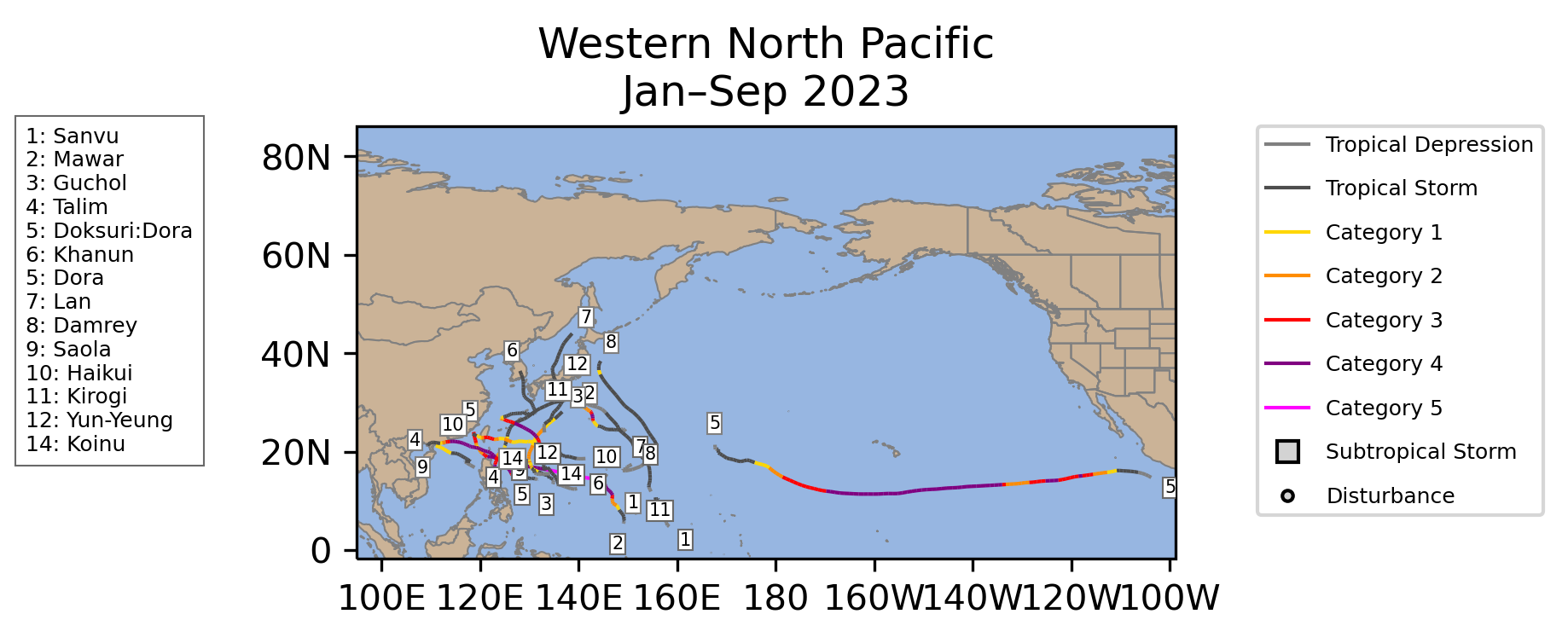 NHC Eastern Pacific on X: 8AM PDT Nov 23: Tropical Depression Twenty-E  forms in the East Pacific Basin. System is forecast to be short-lived and  remain over the open ocean. For the