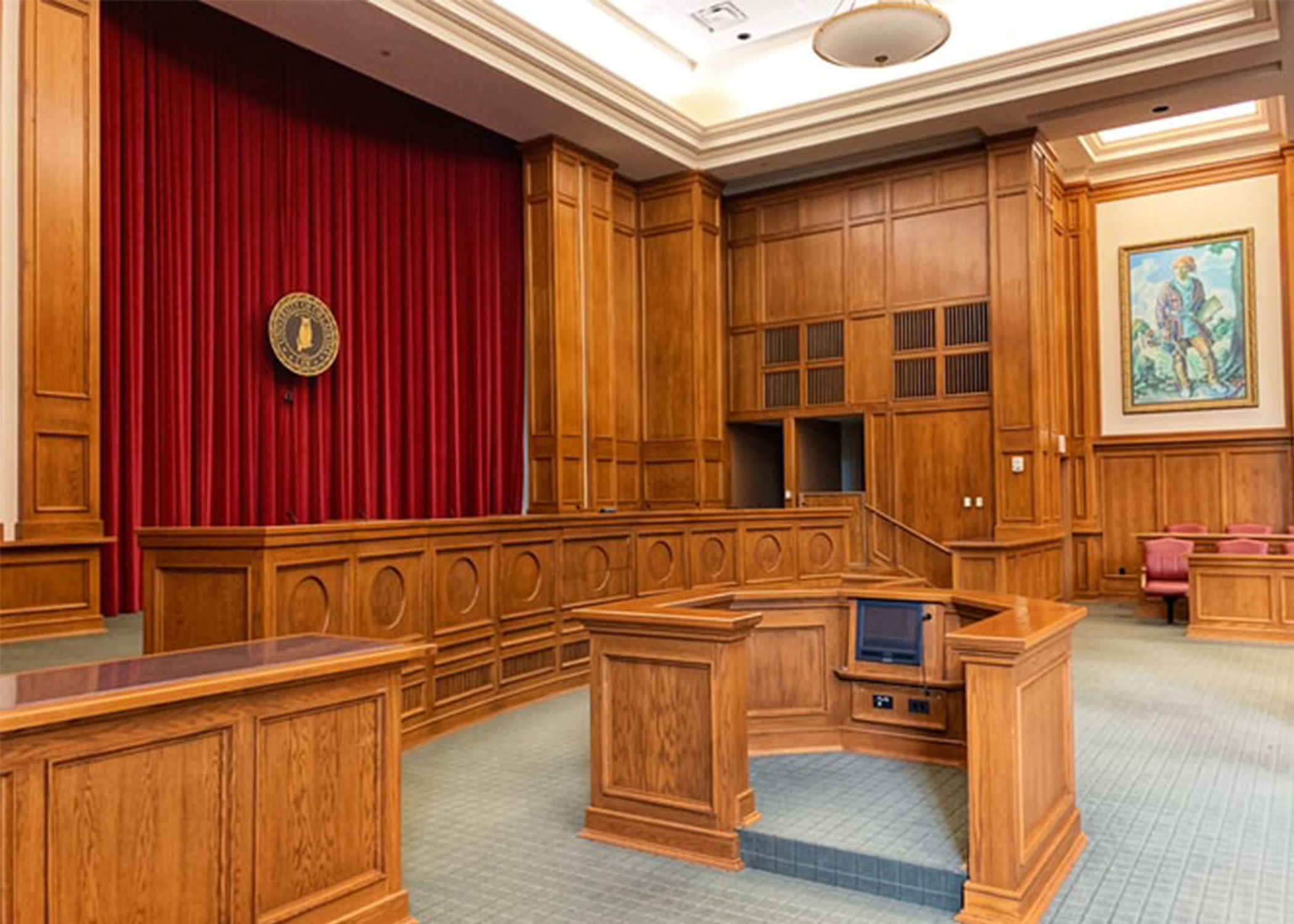 Courtroom interior, OCK law school.