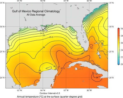 A Long Term View Of The Gulf Of Mexico News National Centers For   GoM Climatology 