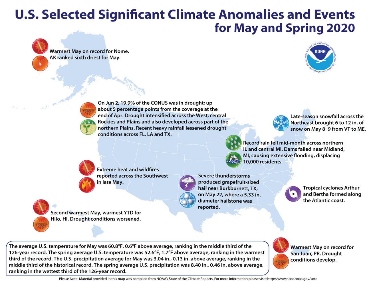 May 2020 Significant Events Map