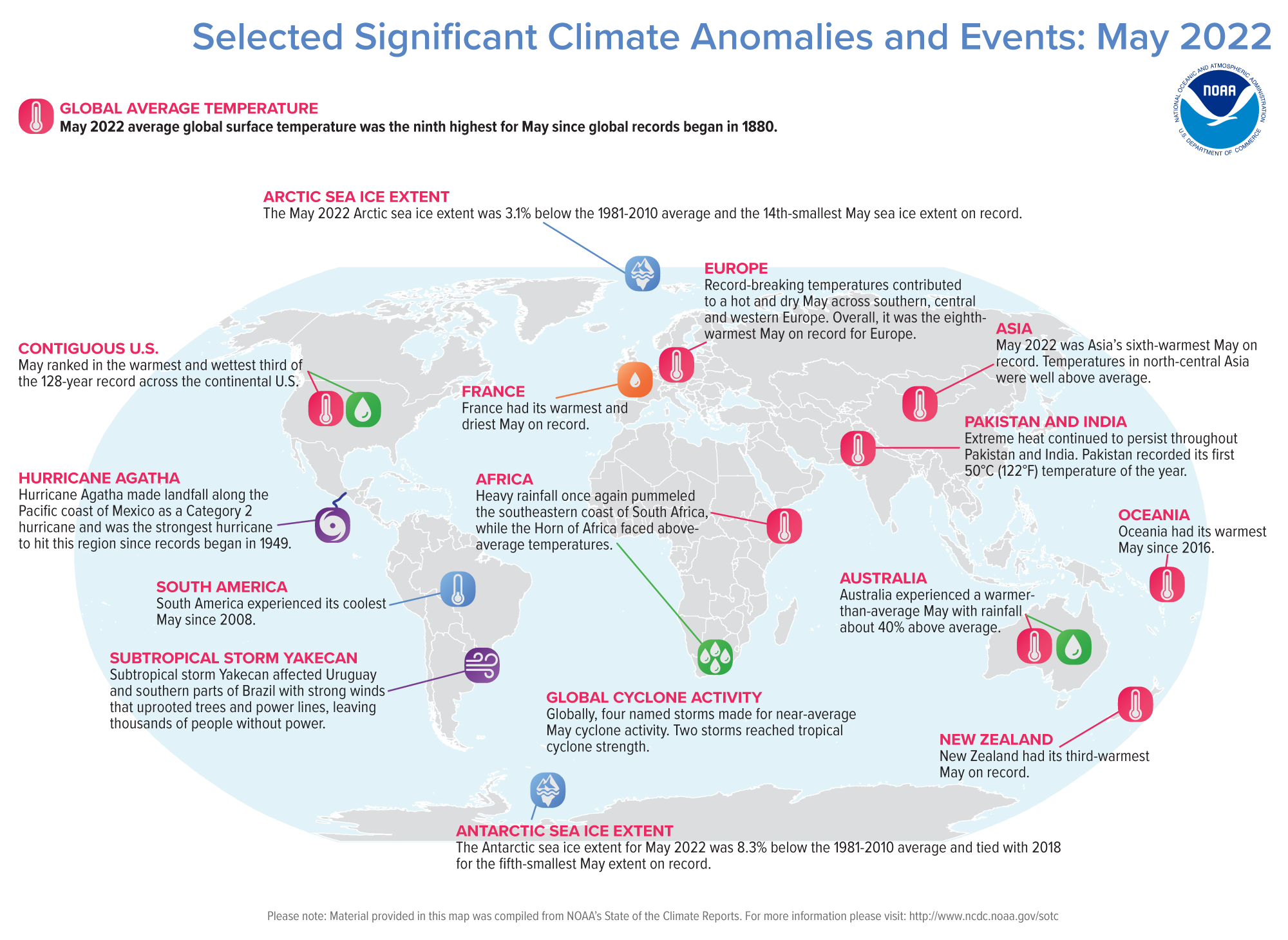 Assessing the Global Climate in May 2022 | News | National Centers for ...