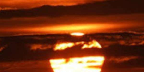 Sunset at sea. Atlantic, United States Northeast. 2003.