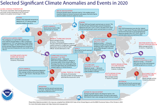 2020 Global Significant Climate Events Map