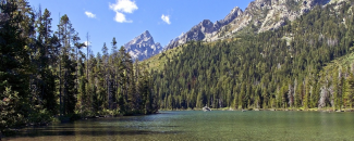 Photo of String Lake in Grand Tetons on clear day