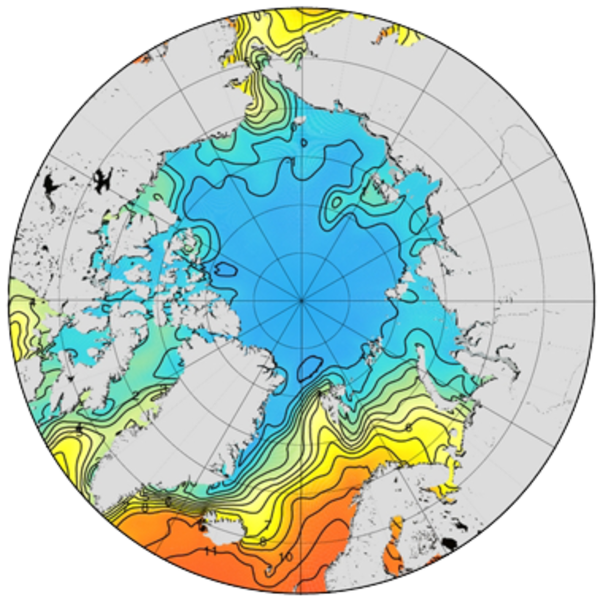 Arctic Regional Climatology Map