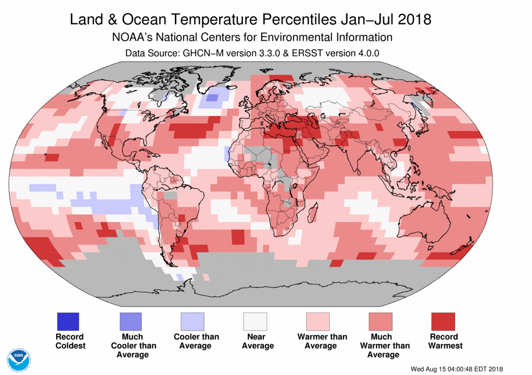 July 2018 Global Climate Report | National Centers for Environmental ...