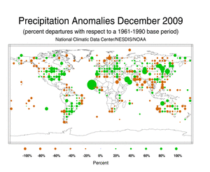 December 2009 Precipitation Percent Departures