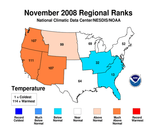November 2008 National Climate Report  National Centers for Environmental  Information (NCEI)