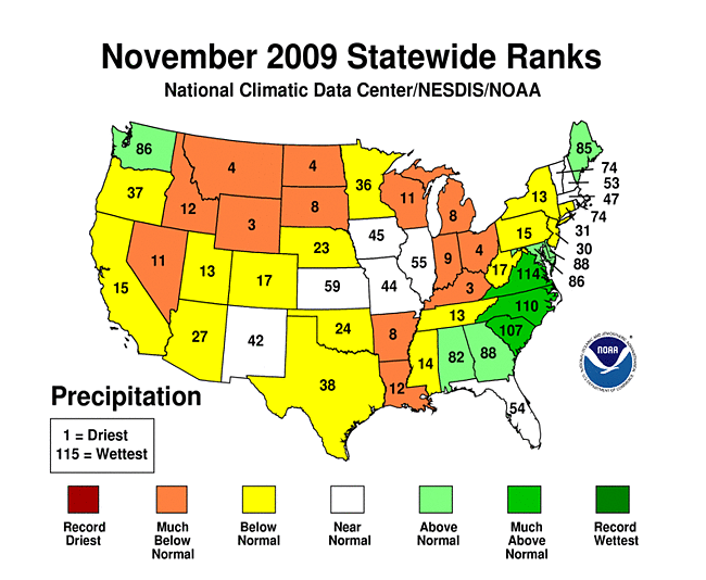 November 2009 National Climate Report