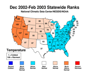 State Temperature Ranks